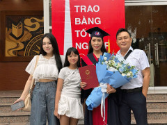 Trịnh Kim Chi rạng rỡ nhận bằng Thạc sĩ