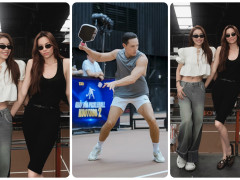 Hồ Ngọc Hà đến cổ vũ Kim Lý thi đấu