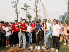 Hồ Ngọc Hà cùng sao dự lễ trồng cây