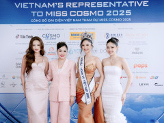 Hoàng Thanh Nga rạng rỡ tại lễ công bố Miss Cosmo