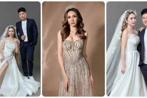 Hoa hậu Mai Mai rạng rỡ kỷ niệm 10 năm cưới